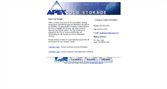 Desktop Screenshot of apexcoldstorage.com