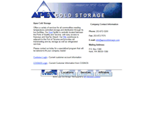 Tablet Screenshot of apexcoldstorage.com